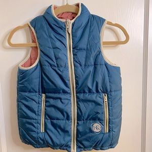 Girls Riding Reversible Puffer Vest